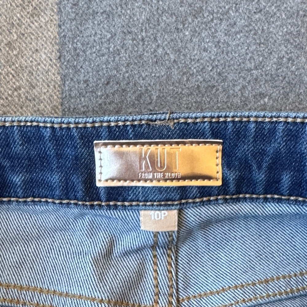 Kut from the Kloth Meg Blue Wide Leg Jeans - Picture 7 of 13